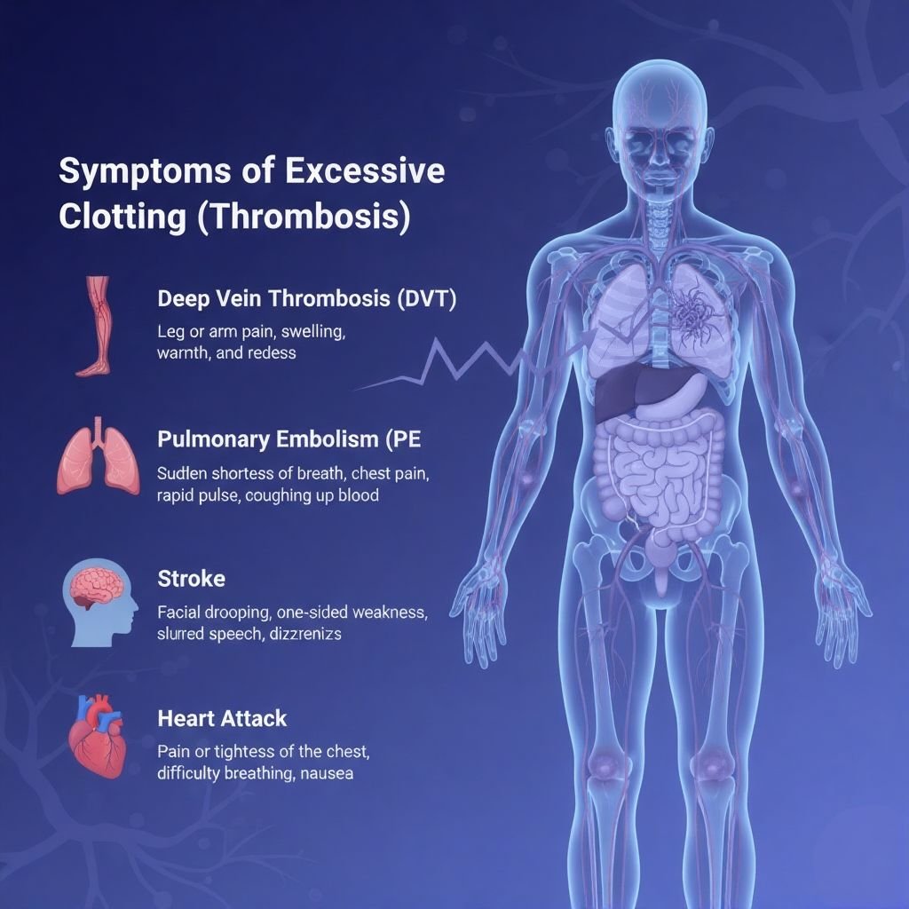 Symptoms of Excessive Clottin